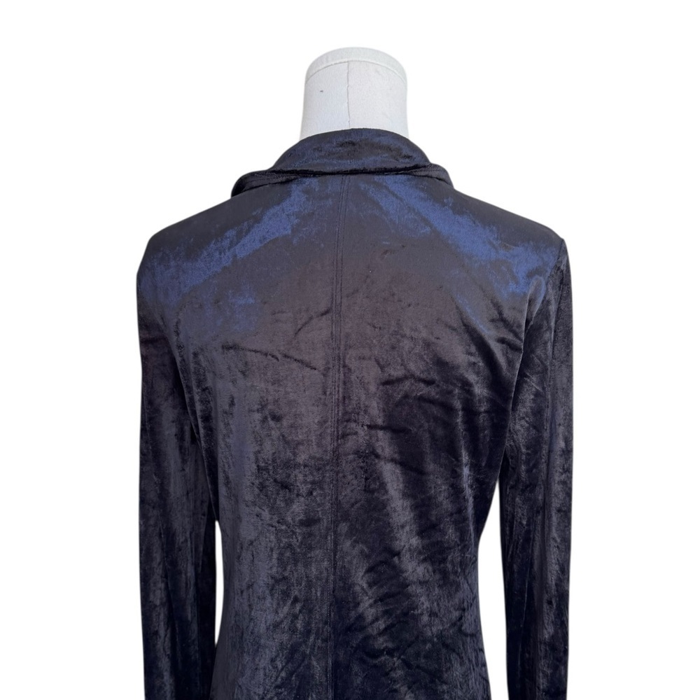 Free People - Shayla Velvet Button-Down Ruched Long Sleeve Mini Dress Sz M - Picture 7 of 10